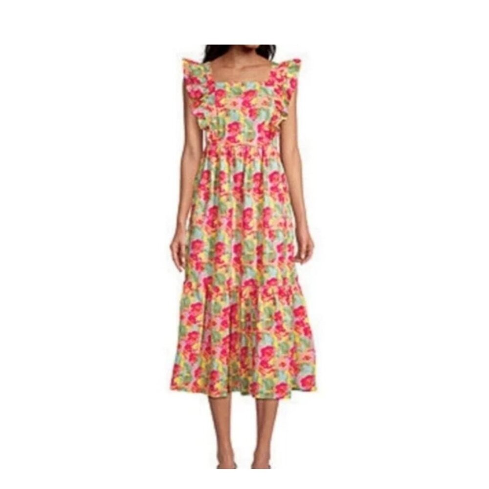 NWT floral pinafore dress